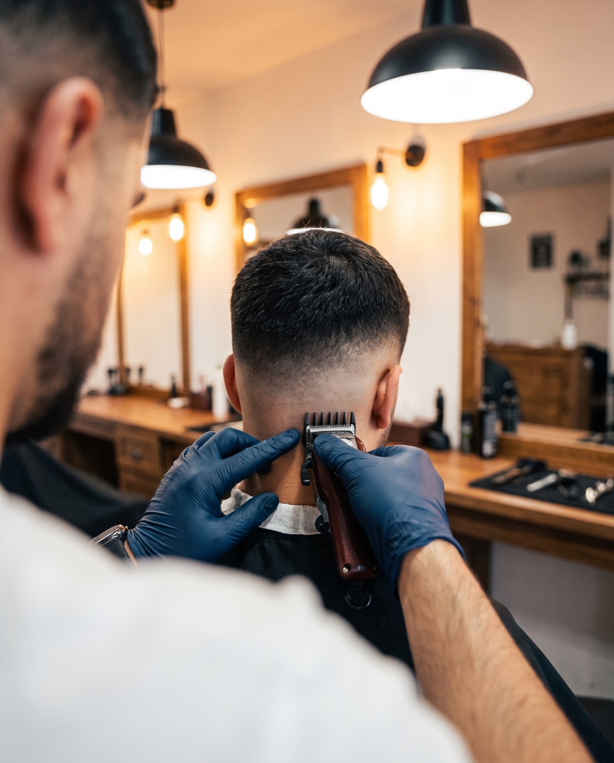 A barber at work at Fade Mechanic